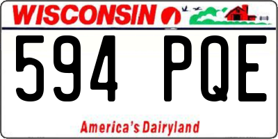 WI license plate 594PQE