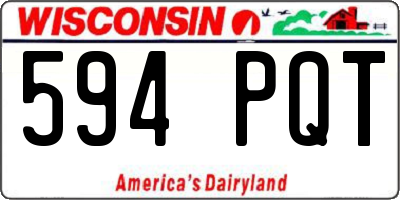 WI license plate 594PQT