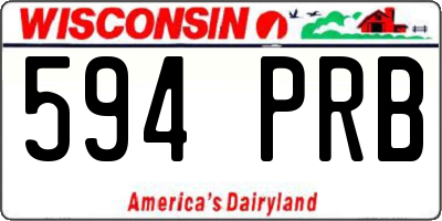WI license plate 594PRB
