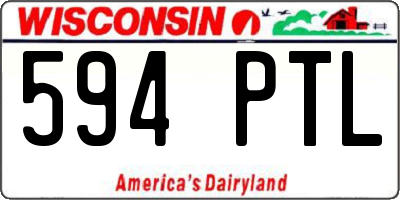 WI license plate 594PTL