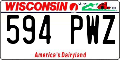 WI license plate 594PWZ