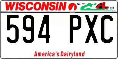 WI license plate 594PXC