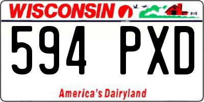 WI license plate 594PXD