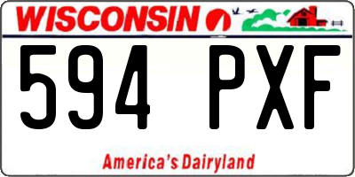 WI license plate 594PXF
