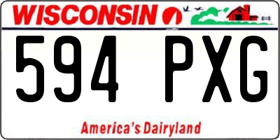 WI license plate 594PXG
