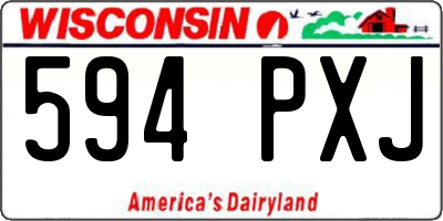 WI license plate 594PXJ