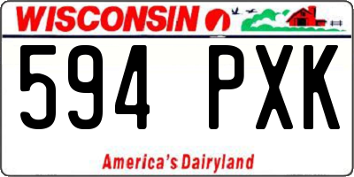 WI license plate 594PXK