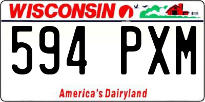 WI license plate 594PXM
