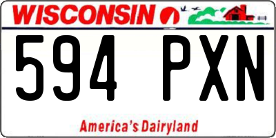 WI license plate 594PXN