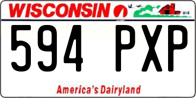 WI license plate 594PXP