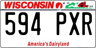 WI license plate 594PXR