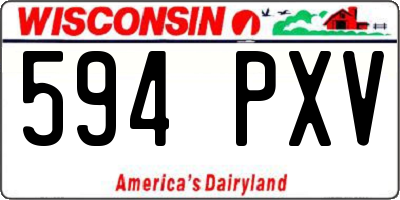 WI license plate 594PXV