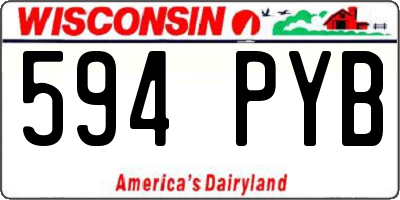 WI license plate 594PYB