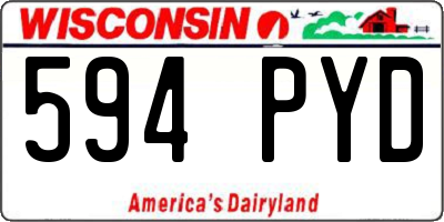 WI license plate 594PYD