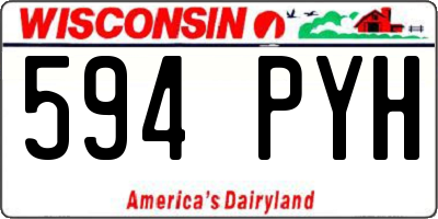WI license plate 594PYH