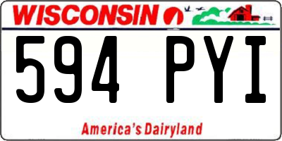 WI license plate 594PYI