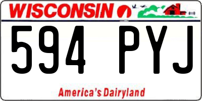 WI license plate 594PYJ