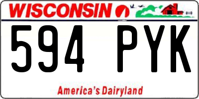 WI license plate 594PYK