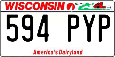 WI license plate 594PYP