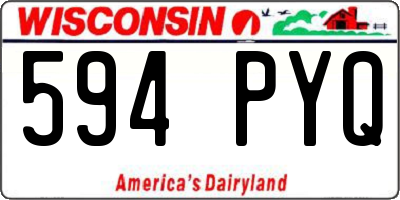 WI license plate 594PYQ