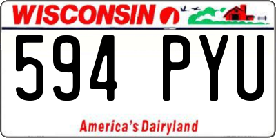 WI license plate 594PYU