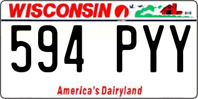 WI license plate 594PYY