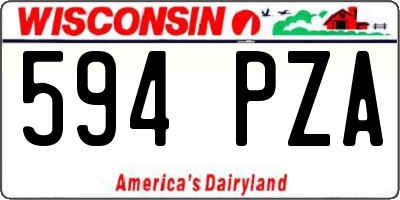 WI license plate 594PZA