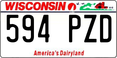 WI license plate 594PZD