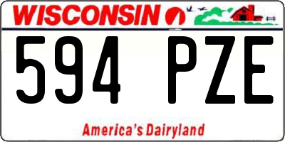 WI license plate 594PZE