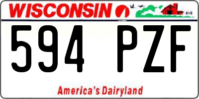 WI license plate 594PZF