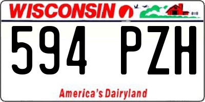 WI license plate 594PZH