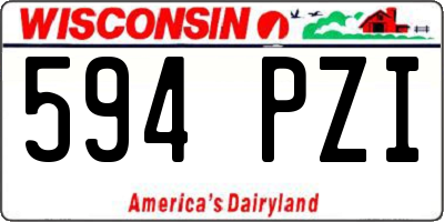 WI license plate 594PZI