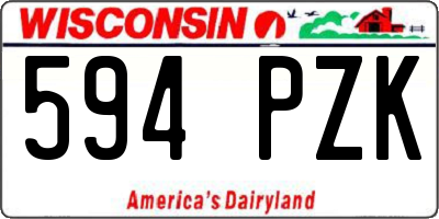 WI license plate 594PZK