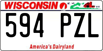 WI license plate 594PZL