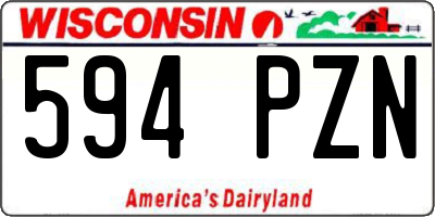 WI license plate 594PZN