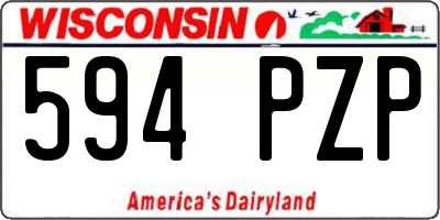 WI license plate 594PZP