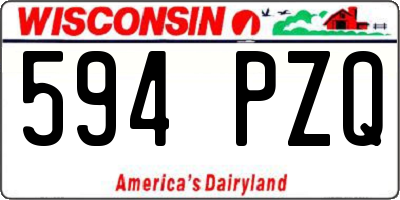 WI license plate 594PZQ