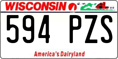 WI license plate 594PZS