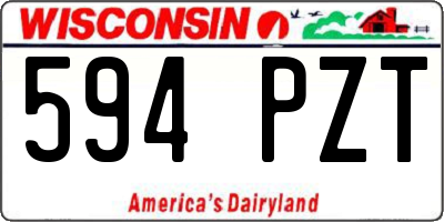 WI license plate 594PZT