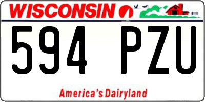 WI license plate 594PZU