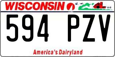 WI license plate 594PZV