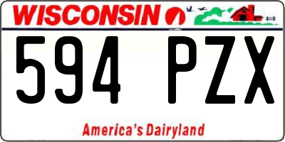 WI license plate 594PZX