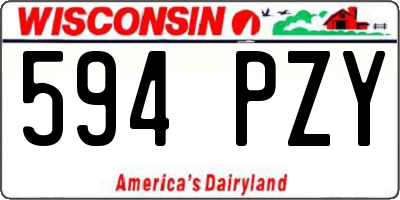 WI license plate 594PZY