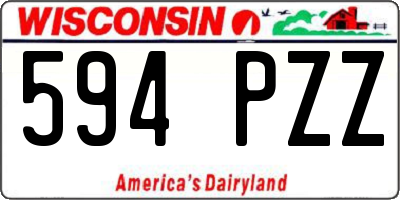 WI license plate 594PZZ
