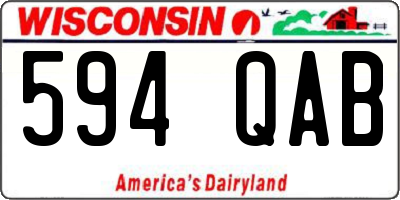 WI license plate 594QAB