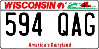 WI license plate 594QAG