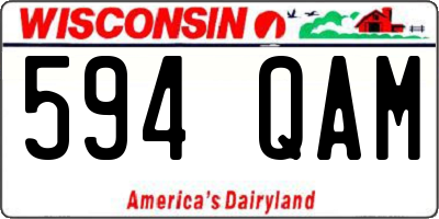 WI license plate 594QAM