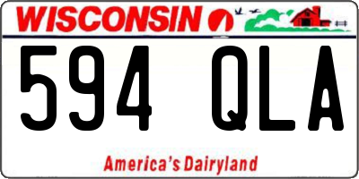 WI license plate 594QLA