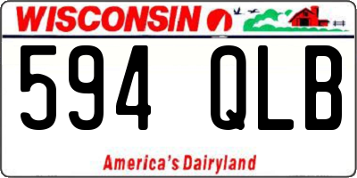 WI license plate 594QLB