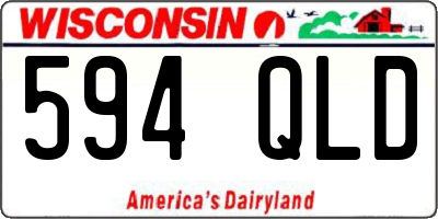 WI license plate 594QLD